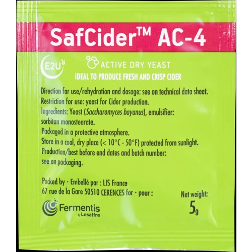 Fermentis | SafCider™ AC-4 | Dry Cider Yeast