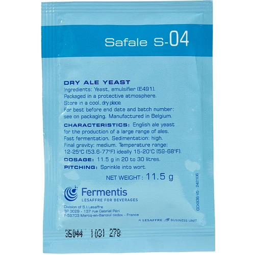 Safale S-04 English Ale Dry Ale Yeast