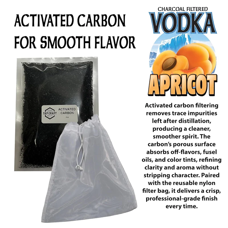 Apricot Vodka Making Recipe Kit, Home Moonshine Distilling
