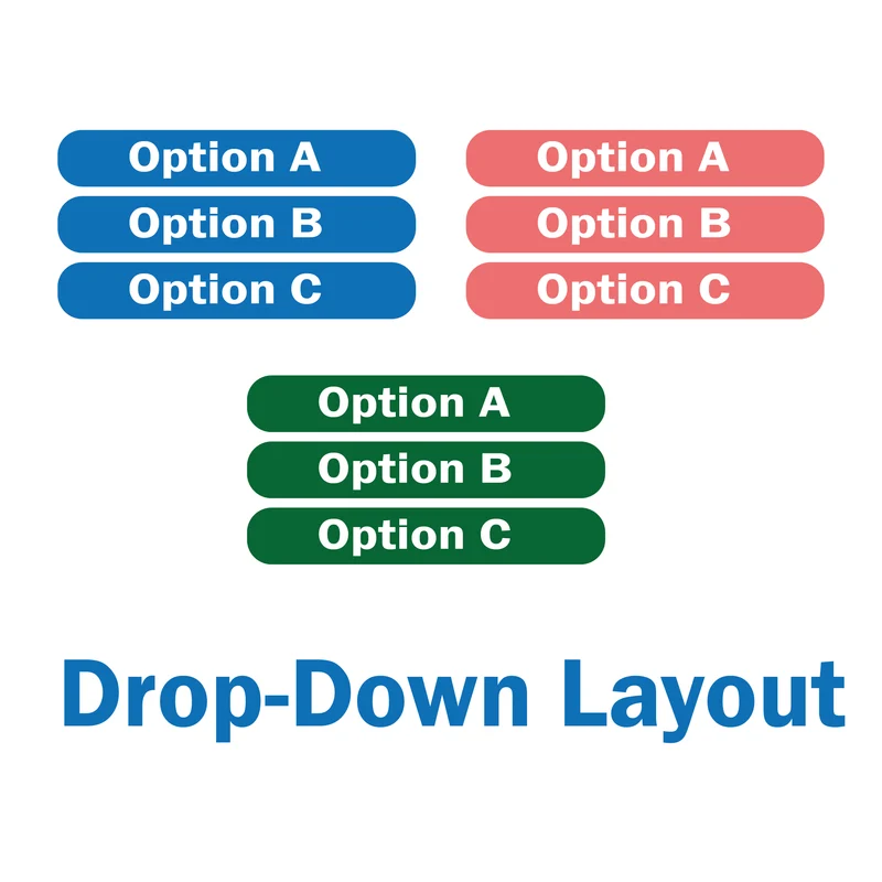 3-Option Product Variant Display in Dropdown Style (ex: bikini)