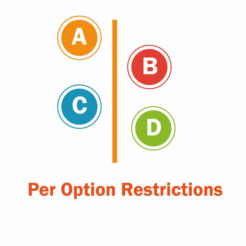 Per Option Restriction || Style: Grid