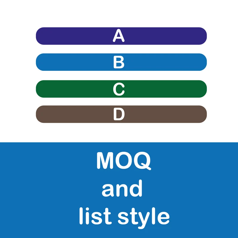 Minimum order quantity list style