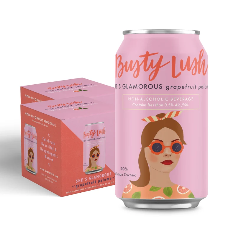 She's Glamorous Grapefruit Paloma Craft Mocktail 12-Pack