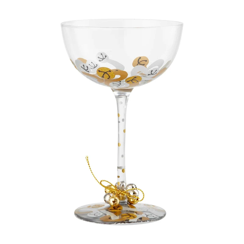 Jingle Bells Coupe Glass by Lolita