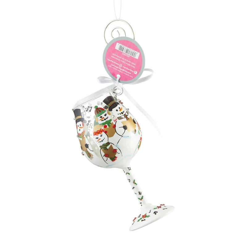 Singing in the Snow Mini Wine Glass Ornament by Lolita®