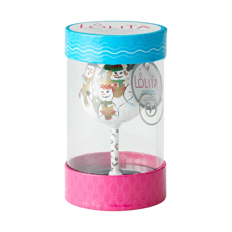 Singing in the Snow Mini Wine Glass Ornament by Lolita®