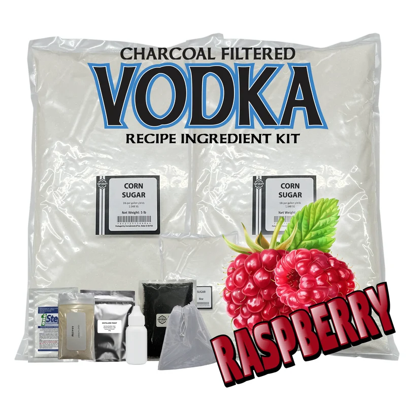 Raspberry Vodka Recipe Kit – DIY Flavored Vodka Kit - Carbon Filtering