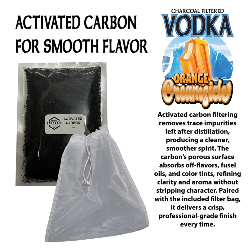 Orange Creamsicle Vodka Recipe Mash Kit – DIY Flavored Vodka Kit - Carbon Filtering