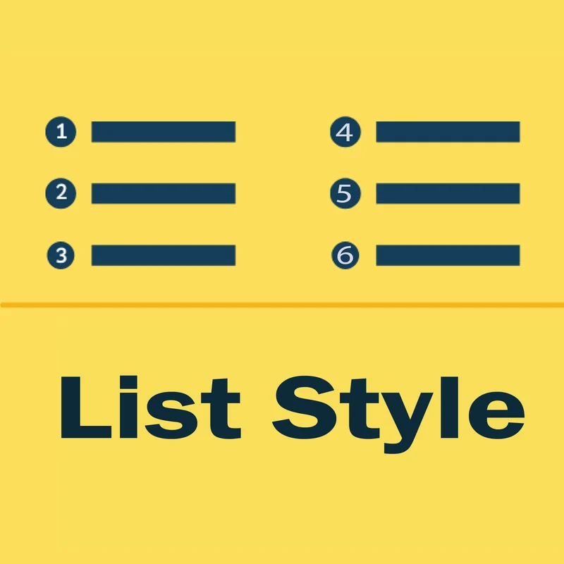 Product with list display style