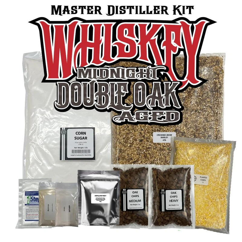 Master Distillers Whiskey Recipe Mash Kit Midnight Double Oak Aged