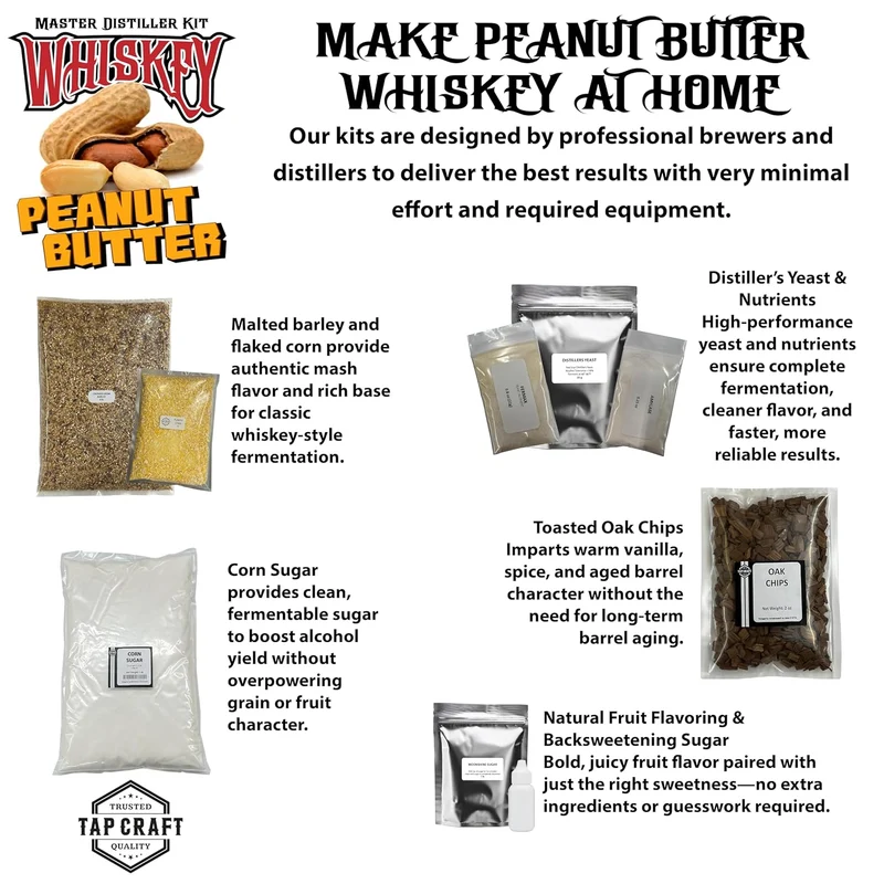 Master Distillers Peanut Butter Whiskey Recipe Mash Kit