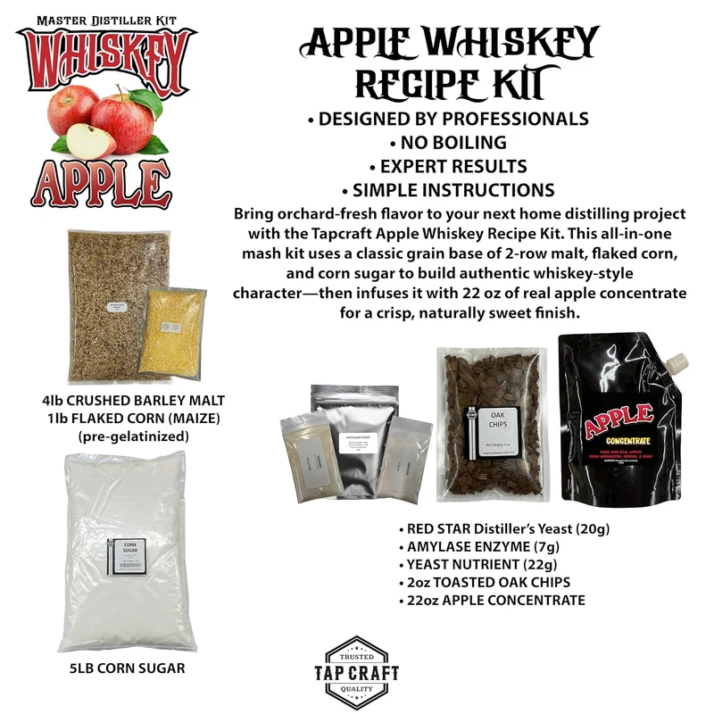 Master Distillers Recipe Mash Kit Apple Whiskey