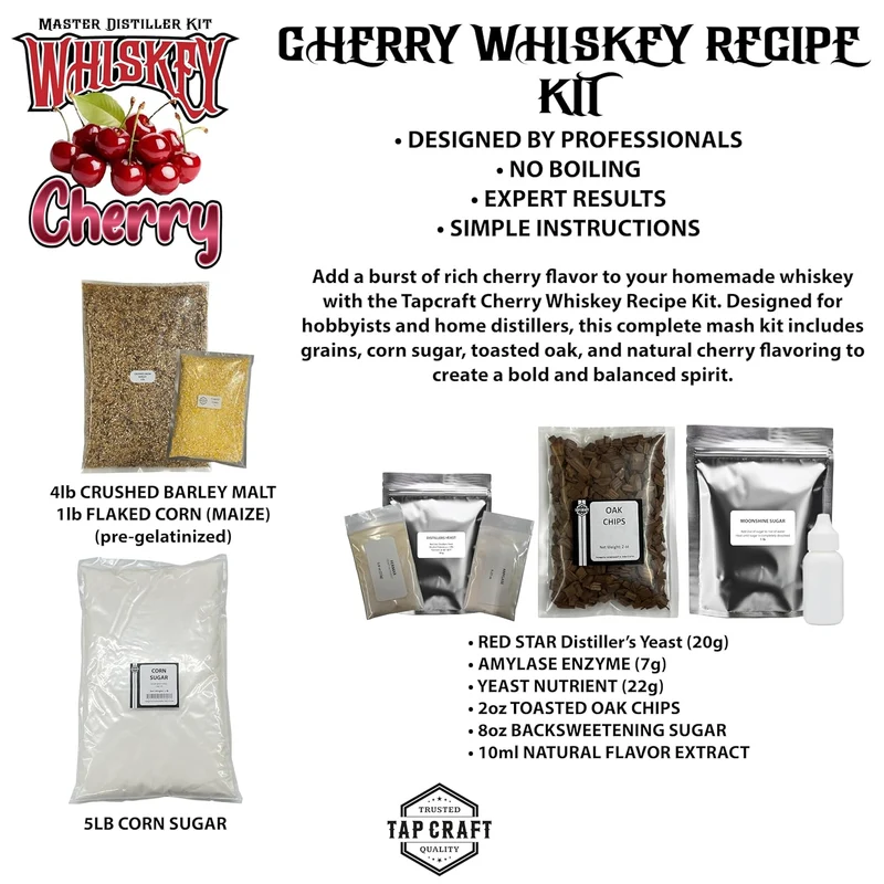 Master Distillers Cherry Whiskey Recipe Mash Kit