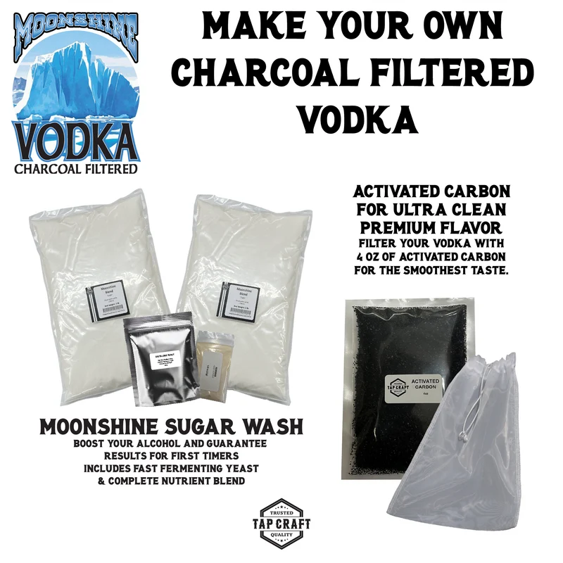Vodka Recipe Mash Kit – DIY Flavored Vodka Kit - Carbon Filtering