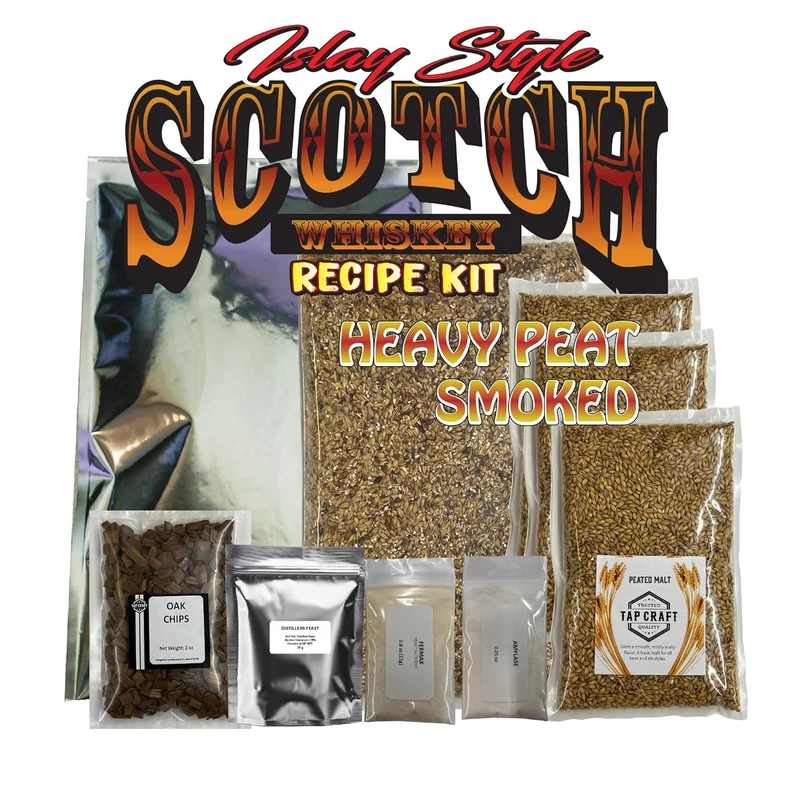 Scotch Whisky Recipe Kit – Islay Style 100% Malt | Heavy Peat Smoke Flavor