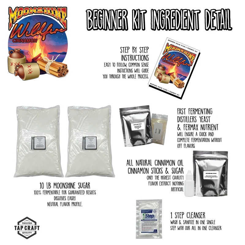 Wildfire Cinnamon Moonshine Sugar Mash Fermentation Kit