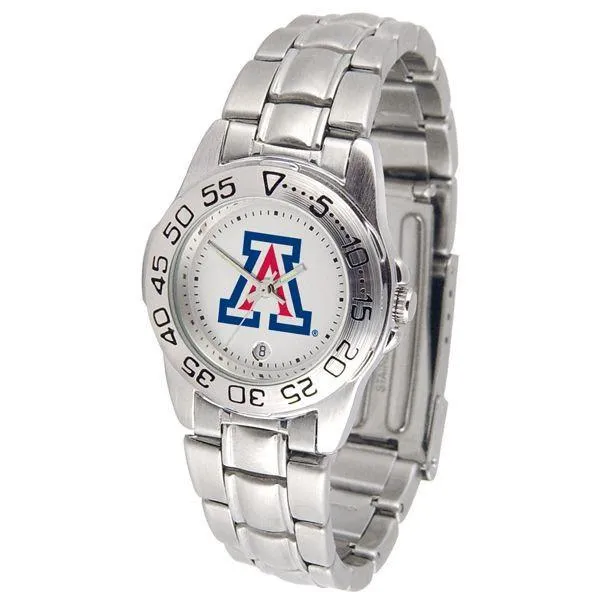 Arizona Wildcats Ladies Steel Band Sports Watch
