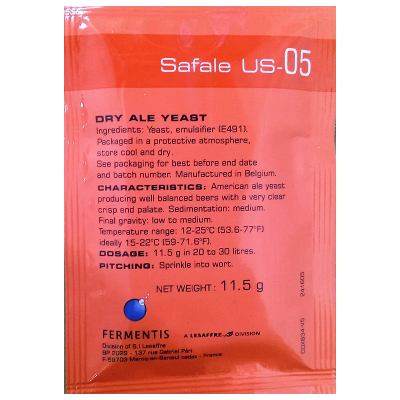 Safale US-05 Dry Ale Yeast