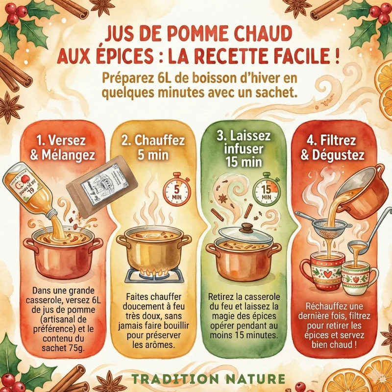 JUS DE POMME CHAUD - Mélange d'Epices