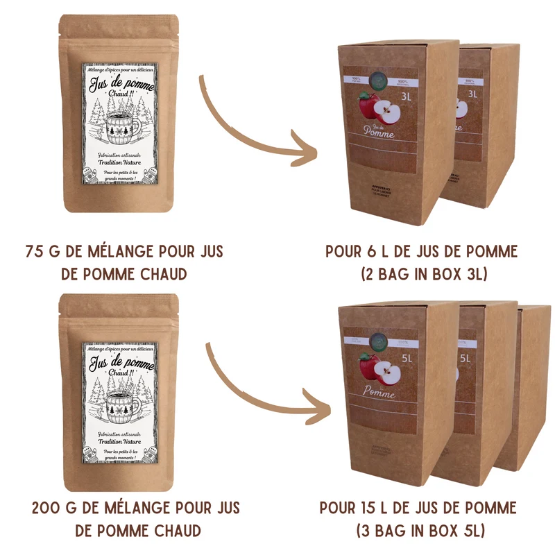 JUS DE POMME CHAUD - Mélange d'Epices