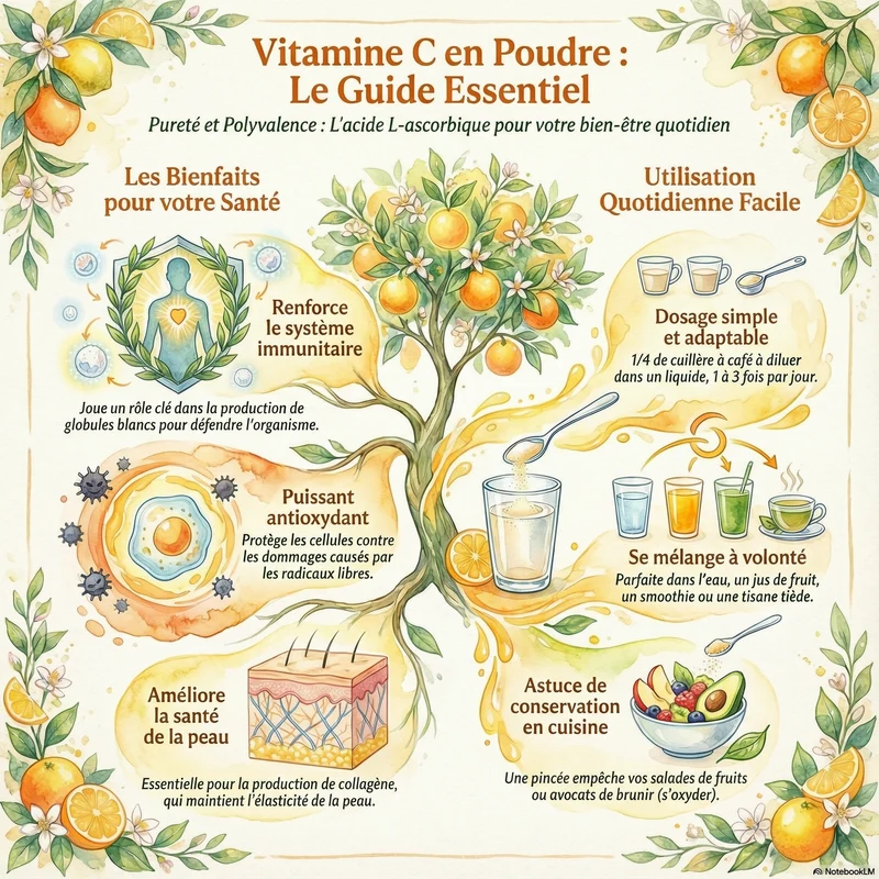 Acide L. Ascorbique poudre 100 % Vitamine C