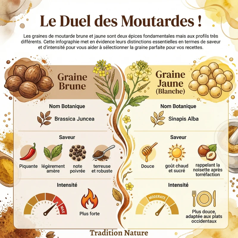 Moutarde brune - Brassica Juncea - graines entière
