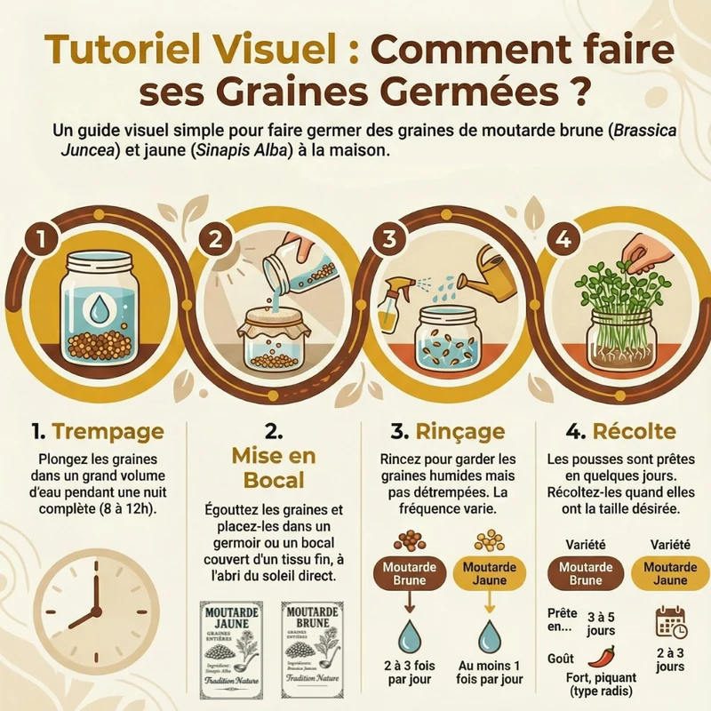Moutarde brune - Brassica Juncea - graines entière