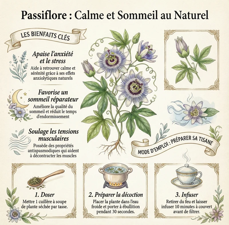 Tisane Passiflore Aubépine | Favoriser la détente et le sommeil