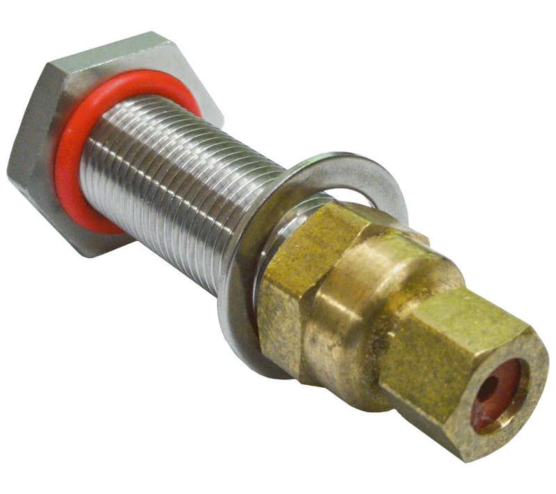 Cooler Bulkhead with Thermometer Adapter