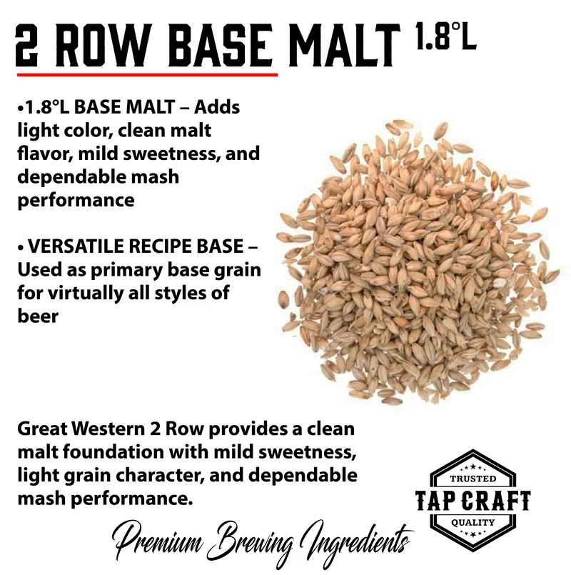 2-Row Malt 1.8°L | Premium Base Brewing Malt