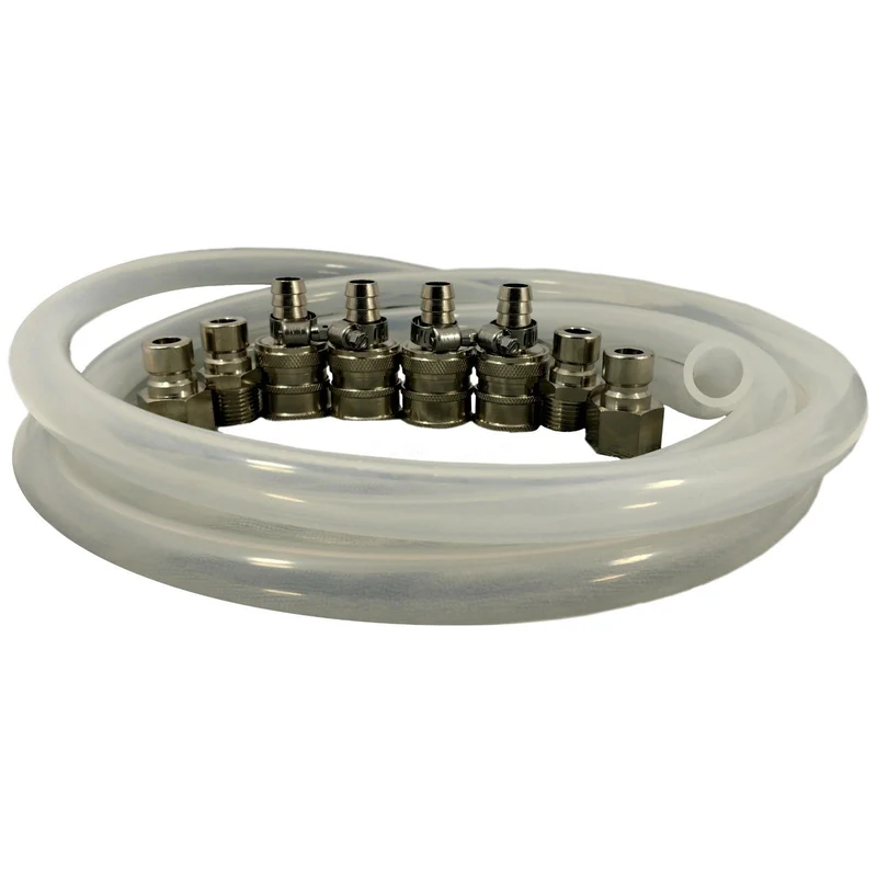 Chugger Chrome QD Set With 10ft Silicone Tubing And Clamps