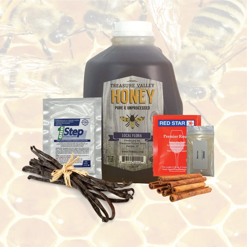 Cinnamon and Vanilla Mead Making Refill Kit 3 Lbs Honey Homebrew Recipe