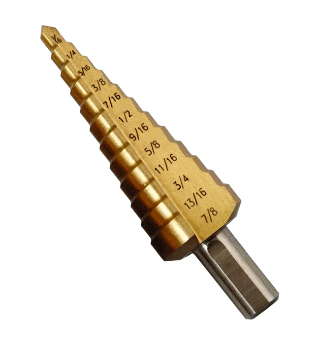 7/8" Titanium Coated Step Drill Bit