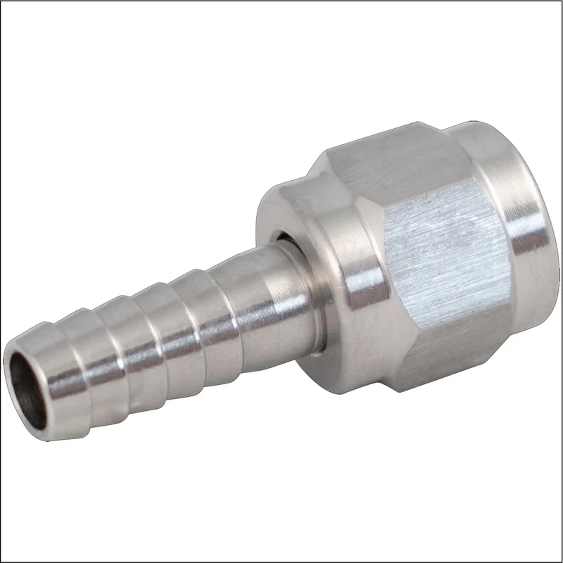 1/4" Barb X 1/4" FFL Flare Swivel Adapter Stainless Steel Fitting