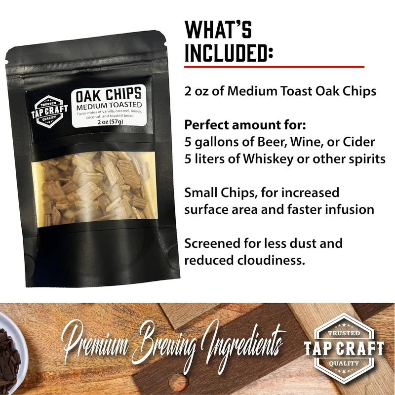Oak Chips - Medium Toast - 2oz