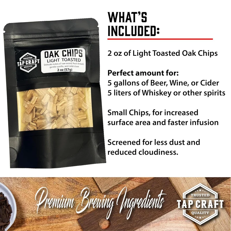 Oak Chips - Light Toast - 2oz