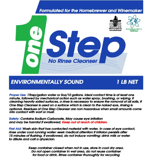 One Step No Rinse Cleaner