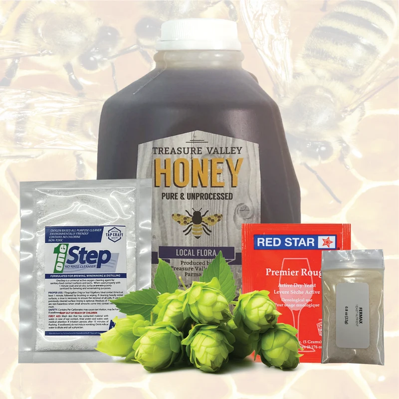One Gallon Hopped Honey Mead Recipe Refill Kit