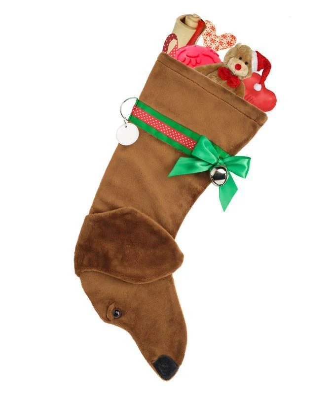 Dachshund (Tan) Christmas Stocking