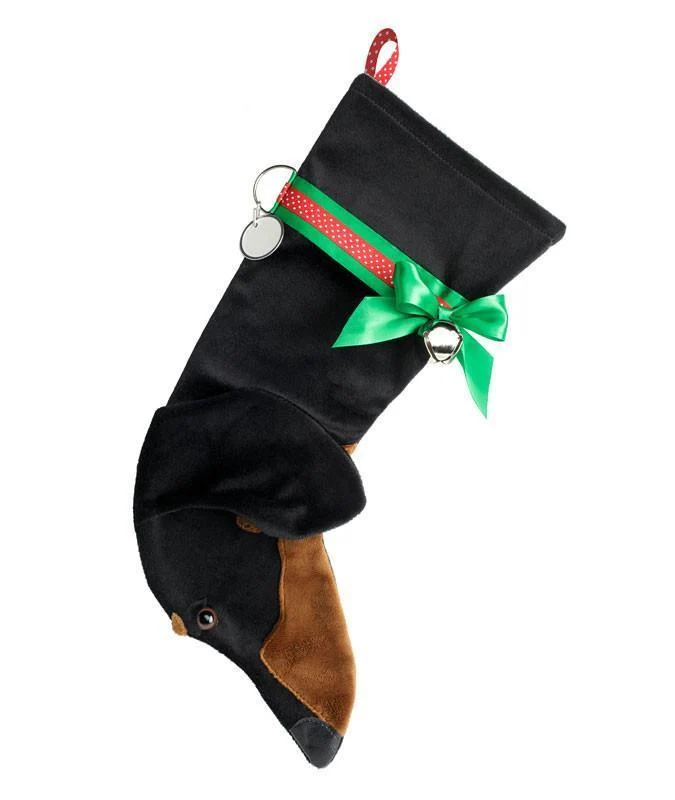 Dachshund (Black & Tan) Christmas Stocking