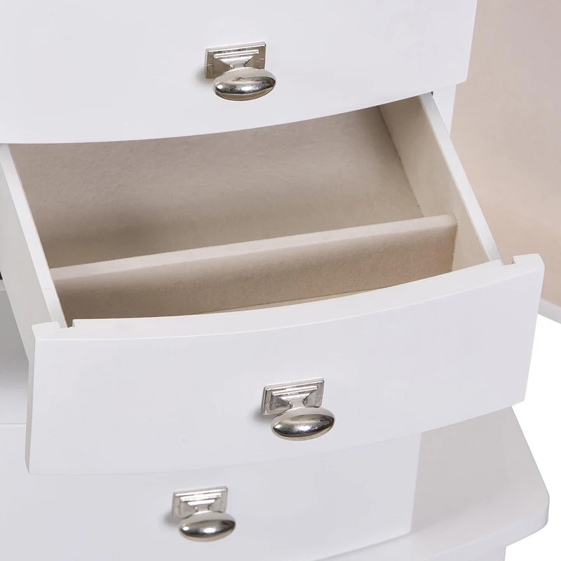 Hadley Wooden Jewelry Armoire in White