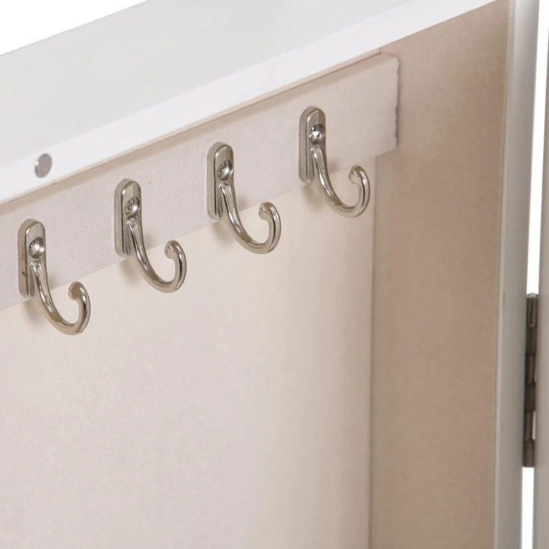 Hadley Wooden Jewelry Armoire in White
