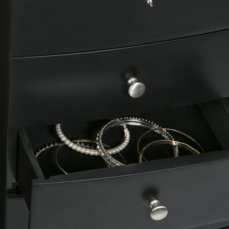 Paxton Wooden Jewelry Armoire in Java Finish
