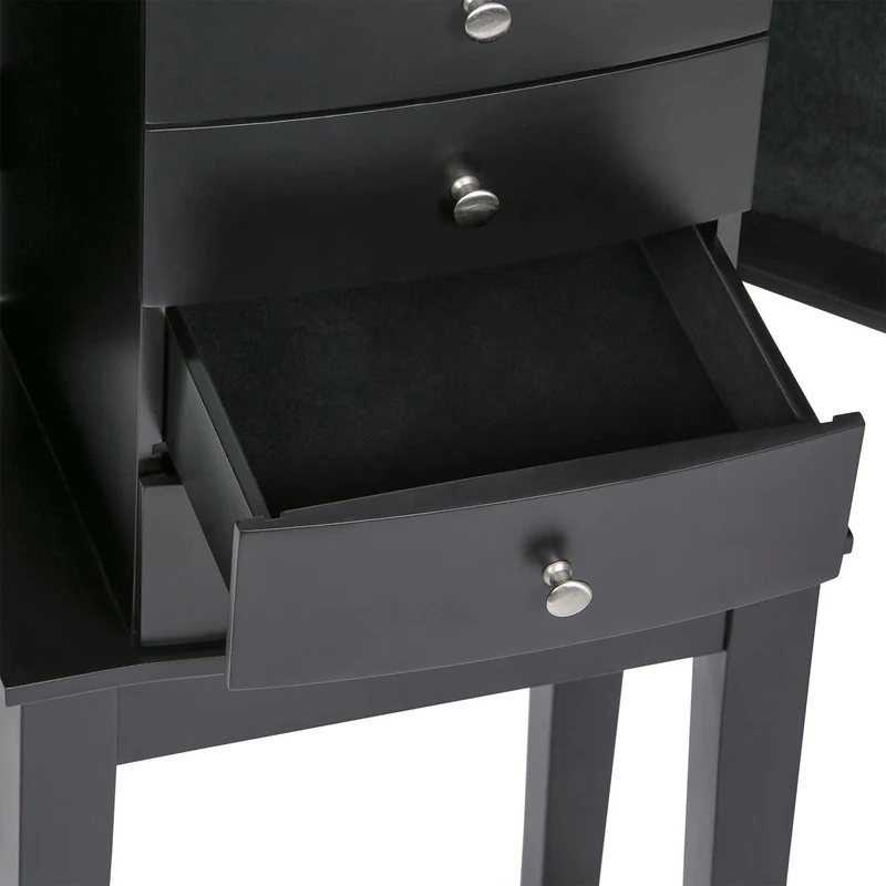 Paxton Wooden Jewelry Armoire in Java Finish