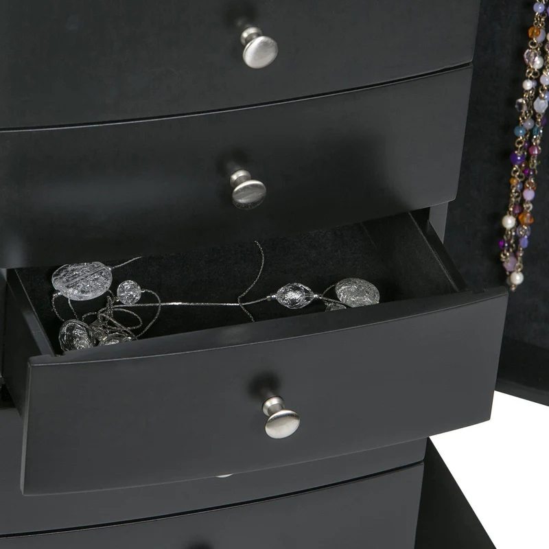Paxton Wooden Jewelry Armoire in Java Finish