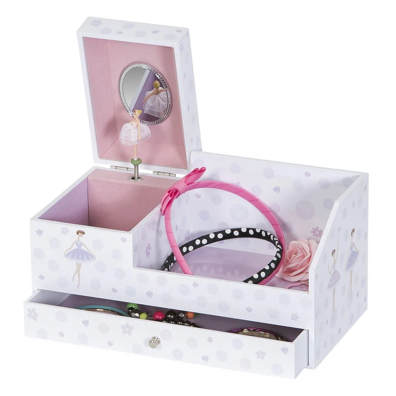 Bethany Girl's Musical Ballerina Jewelry Box & Organizer