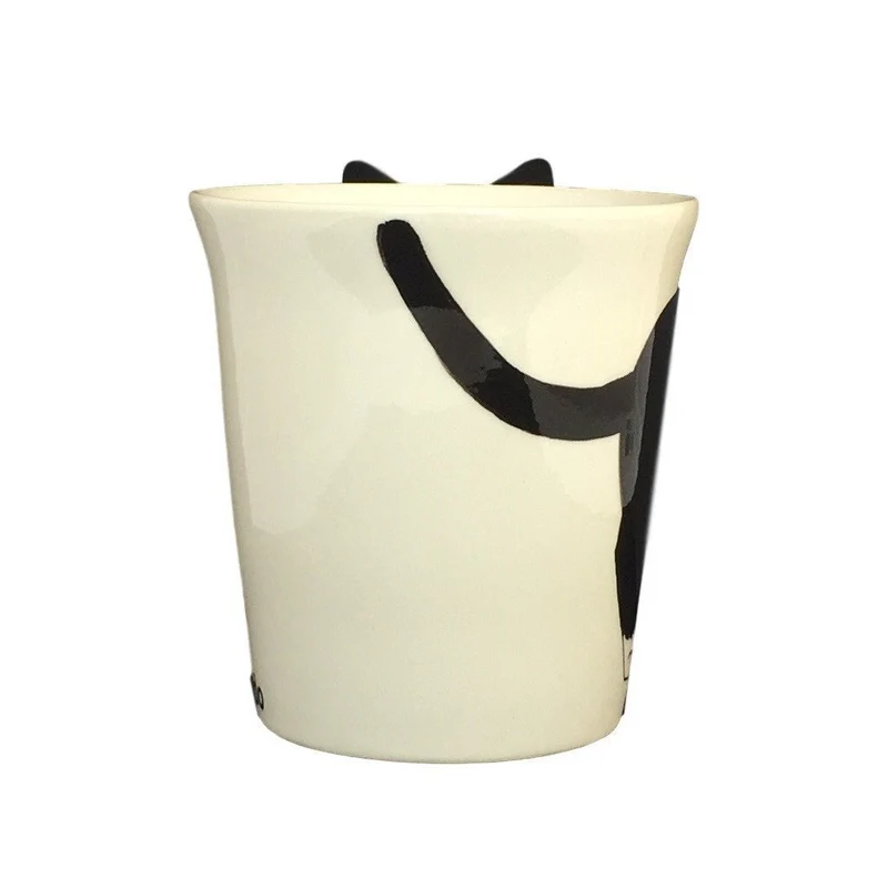 Tuxedo Cat Hand Painted Coffee Mug
