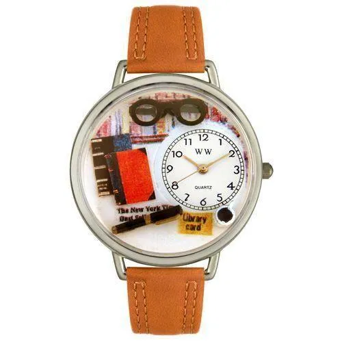 Book Lover Watch in Silver (Large)