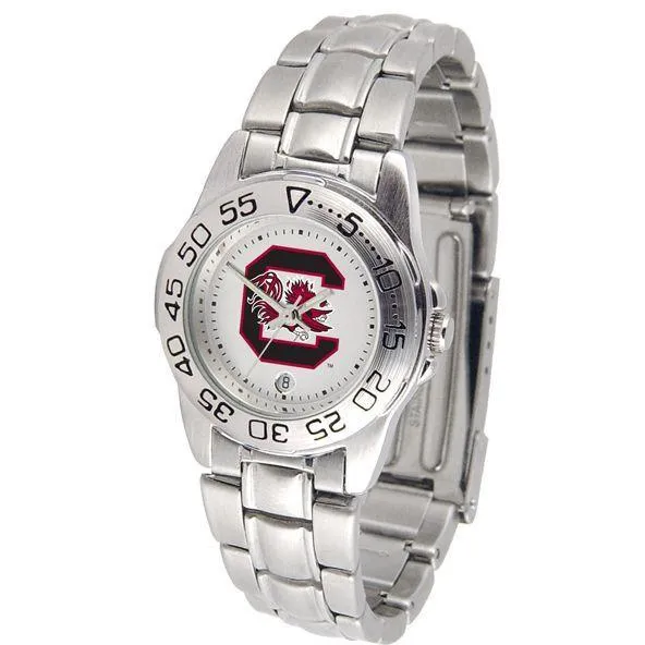 South Carolina Gamecocks Ladies Steel Band Sports Watch
