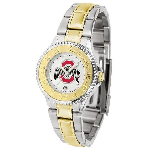 Ohio State Buckeyes Ladies Competitor Two-Tone Band Watch